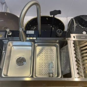 سینک آبشاری ۵ کلید کروم ۱۰۰ سانت برند هوادیائو