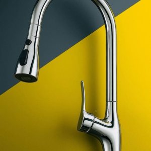 شیر ظرفشویی شاوری سه حالته کروم مات (شلنگ دار)