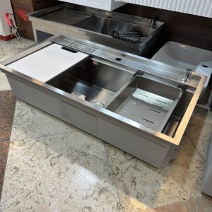 سینک ظرفشویی برند دیکالان 90CM گوشه کرو استیل ضدخش