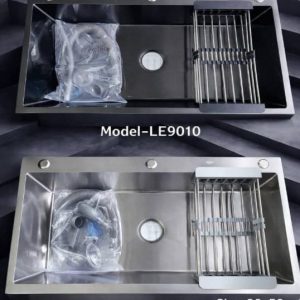 سینک استیل تک لگن وارداتی 50*90 - استیل